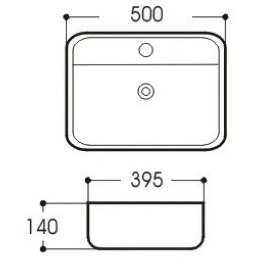 Раковина накладная Aquatek Вега AQ5506-00 белая